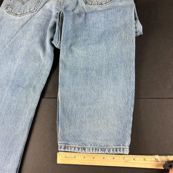 Y2K Levi's Jeans Men's Measured 34x30* 550 Relaxed Blue Dingy Denim Tag 36x32 - Picture 11 of 16